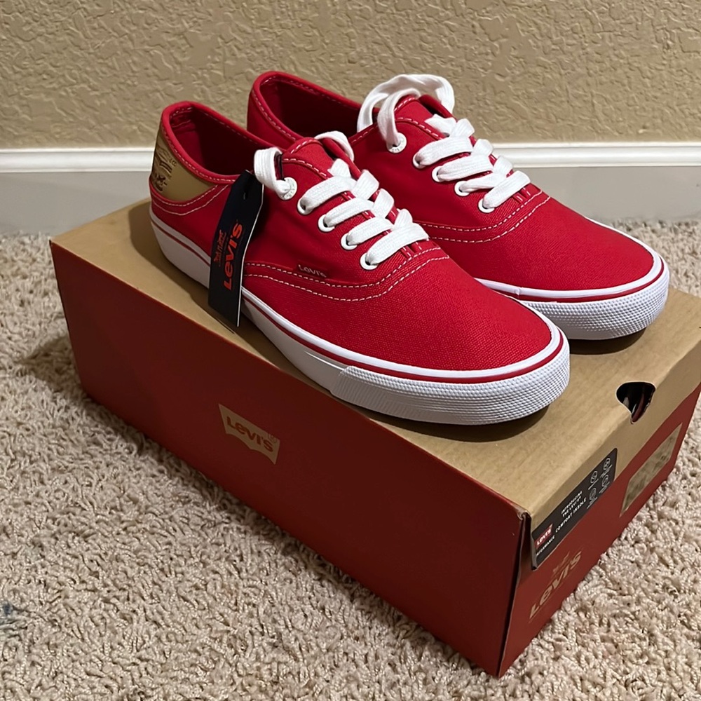 Levis mens red sneakers